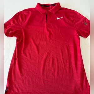 Nike Men's Tiger Woods Red Polo Shirt